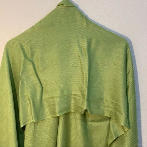 PASHMINA Avocado Green Tassel Scarf shall. - Picture 6 of 13